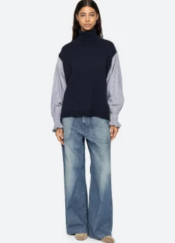 Women Sea New York Devana Combo Sweater