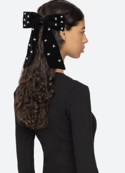 Women Sea New York Velvet Bow Clip